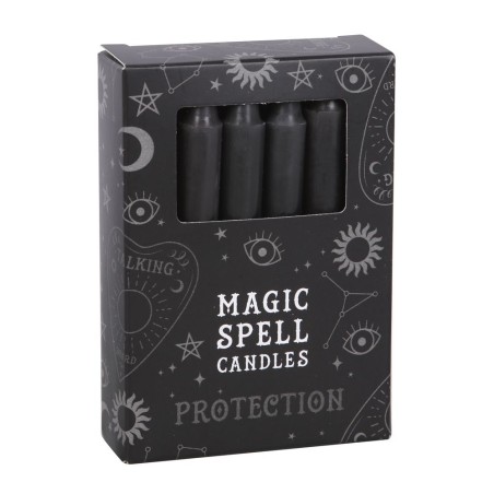 VELAS MAGICAS - MAGIC SPELL CANDLES - PROTECTION - PROTECCIÓN - PAQUETE 12 VELAS NEGRAS - SPIRIT OF EQUINOX