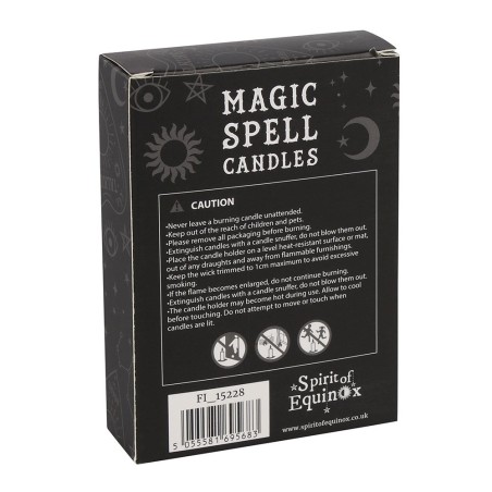 VELAS MAGICAS - MAGIC SPELL CANDLES - PROSPERITY - PROSPERIDAD - PAQUETE 12 VELAS MORADAS - SPIRIT OF EQUINOX