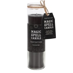 MAGIC SPELL TUBE CANDLE - PROTECTION - BLACK...