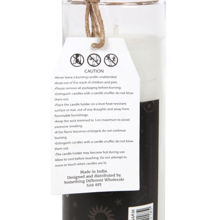 VELAS TUBO MÁGICA - MAGIC SPELL TUBE CANDLE - HAPPINESS - FELICIDAD - VELA TUBO CRISTAL BLANCA SALVIA BLANCA - SPIRIT OF EQUINOX