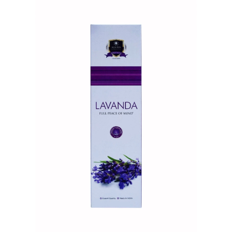 Incenso de Lavanda Alaukik - Lavanda - Pacote Grande 90gr - 55-65 palitos - Fabricado na Índia