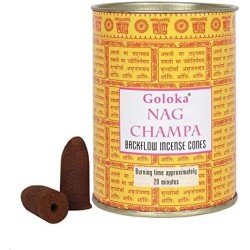 GOLOKA Barattolo di coni Nag Champa Reflux -...