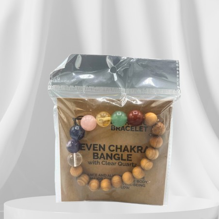 Zedernholz Armband - 7 Chakren