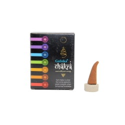 Cônes d’encens GOLOKA Chakra - 1 paquet de 10...