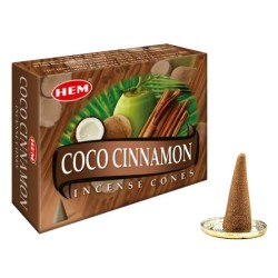 HEM Conos de Incienso Coco Canela - 1 cajita de...