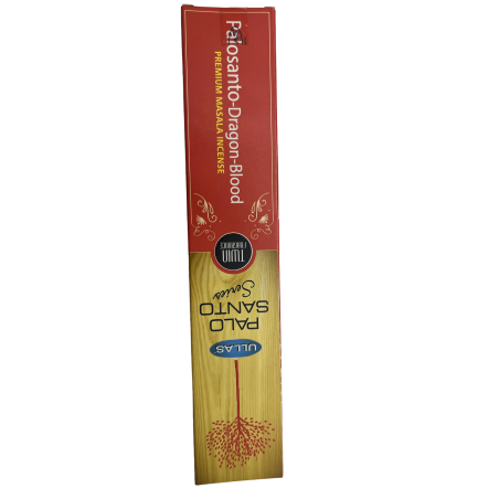 Incienso Palo Santo y Sangre de Dragón - Ullas Palo Santo Series - 1 cajetilla de 15gr - Premium Masala Incense India