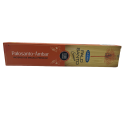 Incienso Palo Santo y Ambar - Ullas Palo Santo Series - 1 cajetilla de 15gr - Premium Masala Incense India