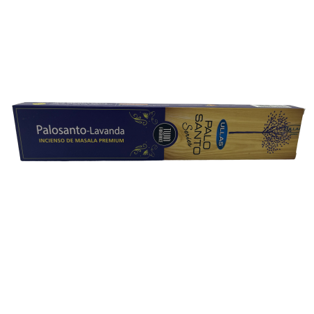 Palo Santo und Lavendel Räucherstäbchen - Ullas Palo Santo Serie - 1 Packung à 15gr - Premium Masala Räucherstäbchen Indien