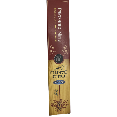 Kadzidło Palo Santo i Mirra Ullas Seria Palo Santo Premium Kadzidło Masala Indie - 1 opakowanie 15gr.