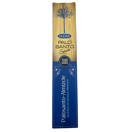 Palo Santo Räucherstäbchen und Moschus - Ullas Palo Santo Serie - 1 Packung mit 15gr - Premium Masala Räucherstäbchen Indien