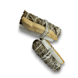Atado Salvia Blanca, Palo Santo y Selenita | Ecológico y Sostenible | 100% Original | Kit Limpieza Energética
