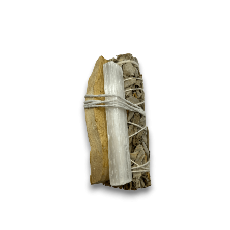 Bound White Sage, Palo Santo și Selenită | Ecologic și durabil | 100% original | Kit de curățare energetică