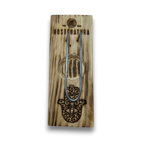 Palnik i uchwyt na kadzidło Palo Santo | Uchwyt na kadzidło | Hamsa Design - Ręka Fatimy | Naturalne drewno | Ręcznie wykonany