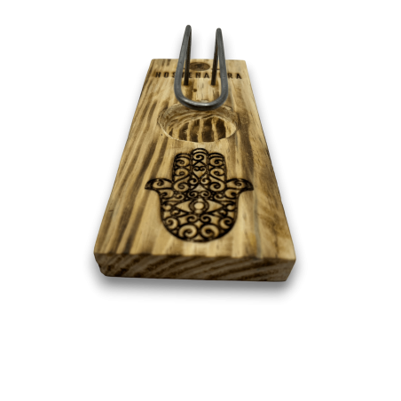 Bruciatore e porta incenso Palo Santo | Portaincenso | Hamsa Design - Mano di Fatima | Legno naturale | Fatto a mano