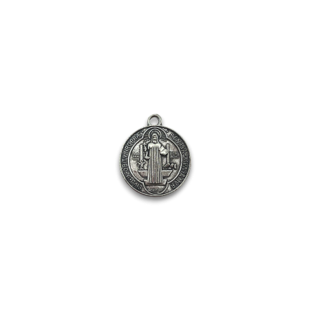 Kreuz des Heiligen Benedikt Medaille - Edelstahl 2cm