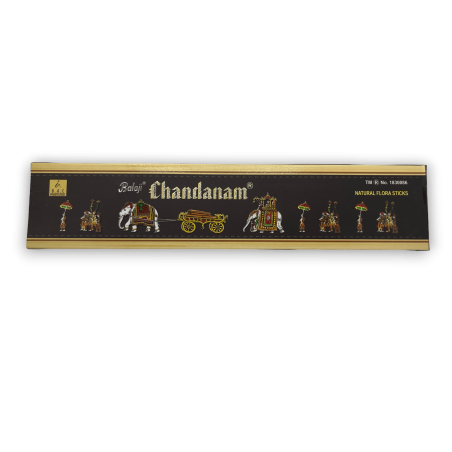 BALAJI Incienso Chandanam Sandalo Floral - Natural Flora Sticks - 1 cajetilla de 25gr.