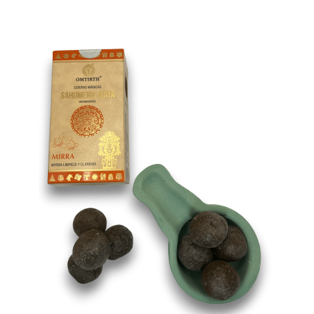 Mayan Incense Magic Spheres Myrrh - Cleanliness and Clarity - OMTIRTH Bombitas
