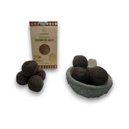 Maya Räucherstäbchen Magic Spheres Zimt - Positives Denken und Harmonie - OMTIRTH Bombitas