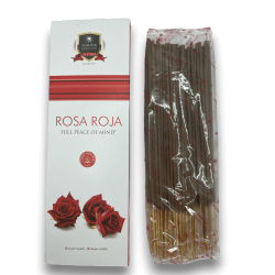 Incenso Alaukik Red Rose - Red Rose - Pacote Grande 90gr - 55-65 palitos - Fabricado na Índia