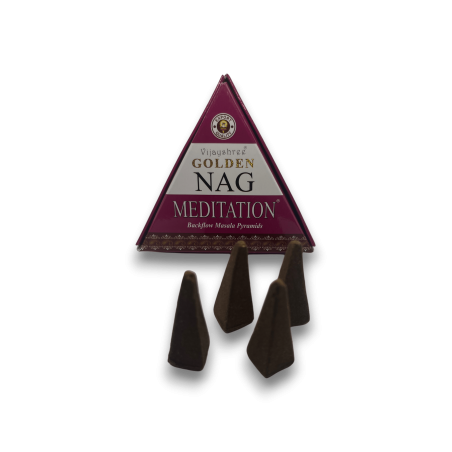 GOLDEN NAG Reflux Cones Meditation - Blackflow Räucherkegel - 10 Kegel