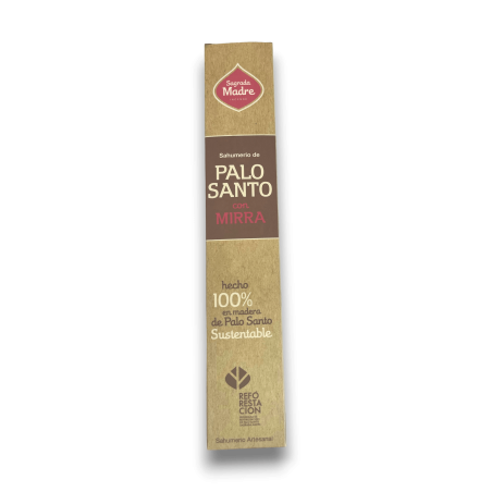 Palo Santo Wierook met Heilige Moeder Mirre - Sahumerio 8 dikke stokjes