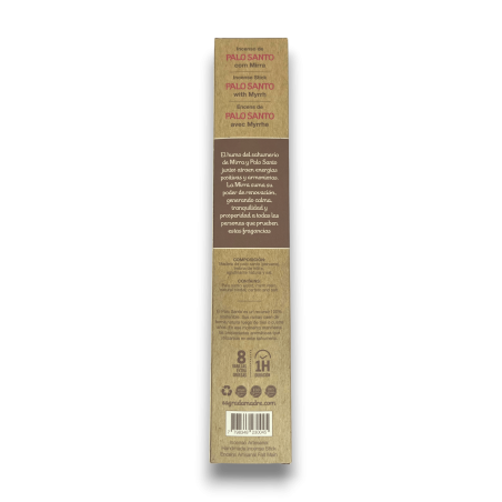 Encens Palo Santo à la Myrrhe Sainte Mère - Sahumerio 8 bâtonnets épais