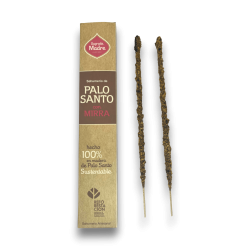 Incienso Palo Santo con Mirra Sagrada Madre - Sahumerio 8 varillas gruesas