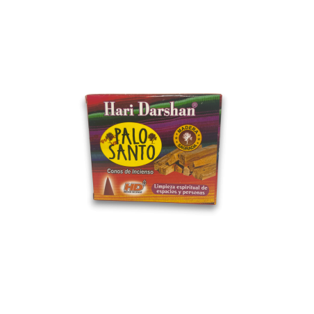 HD Conos de Incienso de Palo Santo Hari Darshan Limpieza espiritual de espacios y personas - Cajita de 10 conos
