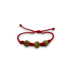 Pulsera de Palo Santo natural - Pulsera de Cuerda Roja con Palo Santo - Madera Sagrada
