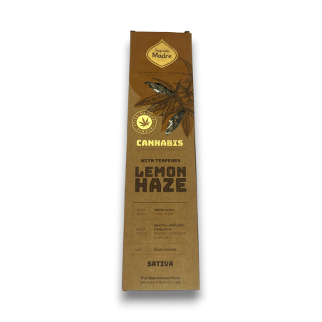 Sagrada Madre Cannabis Lemon Haze Sativa Incense - Incenso fatto a mano 6 bastoncini spessi - Non contiene CBD o THC