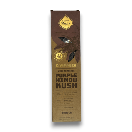 Incienso Cannabis Purple Hindu Kush Indica Sagrada Madre - Incienso Artesanal 6 varillas gruesas - No contiene CBD ni THC
