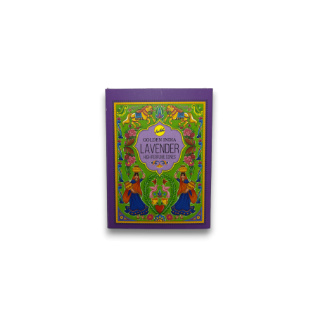 Lavender Golden India Sree Vani Indian Heritage Reflux Incense Cones - Packet of 12 blackflow cones