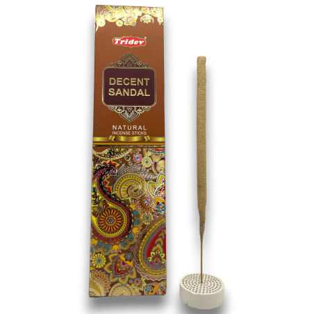 Encens Tridev Sandalo Decent Sandal - Natural Incense Sticks - 10 varetes gruixudes