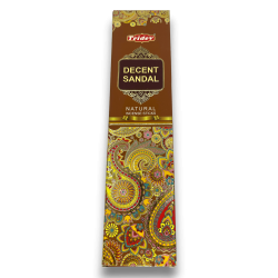 Incienso Tridev Sandalo Decent Sandal - Natural Incense Sticks - 10 varillas gruesas