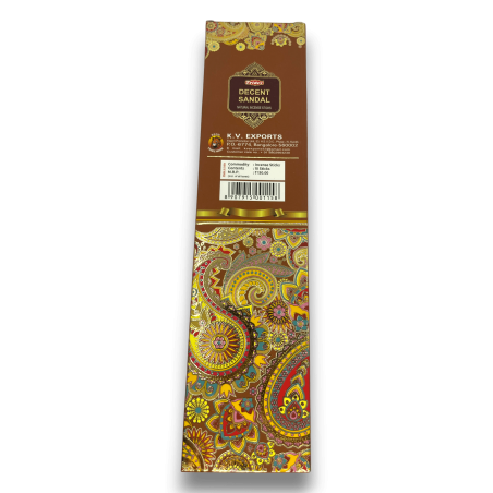 Tamâie Tridev Sandalo Decent Sandal - Bețișoare de tămâie naturală - 10 bețișoare groase