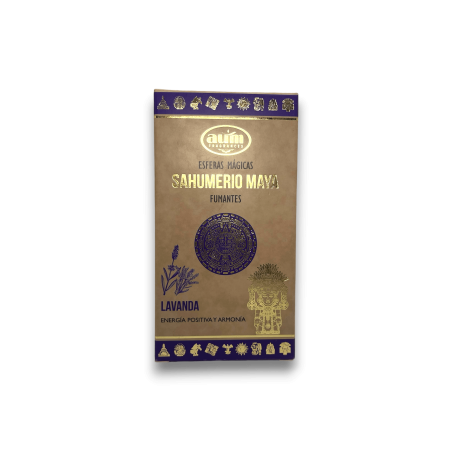 Maya Lavender Perfume Bombs AUM FRAGRANCES - Magic Spheres Maya Incense 8 Positive Energy Incense Bombs