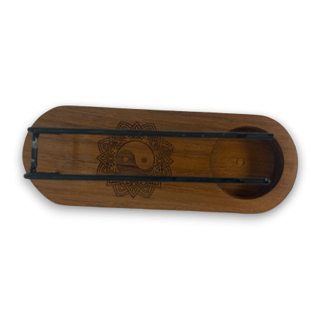 Palo Santo Brander Klein Yin en Yang Design Teakhout - 15x5,5cm - Handgemaakt