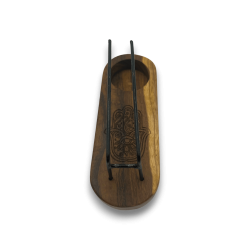 Palo Santo Small Design Hamsa Teak Wood Burner - 15x5,5cm - Handmade
