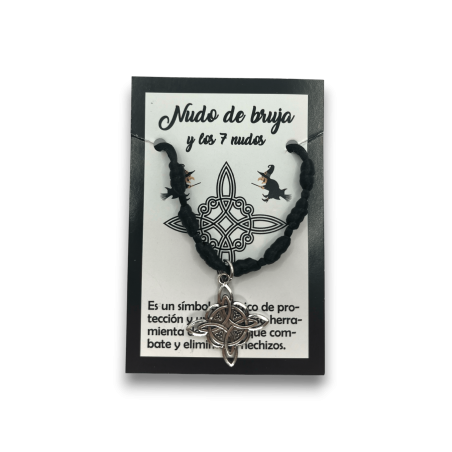 Hexenknoten Armband und 7 Knoten schwarz - HOSTENATURA