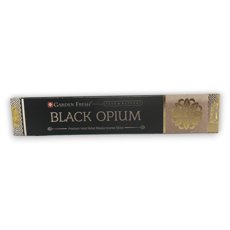 Czarne kadzidełka opium GARDEN FRESH - Premium kadzidełka Masala - 15gr.