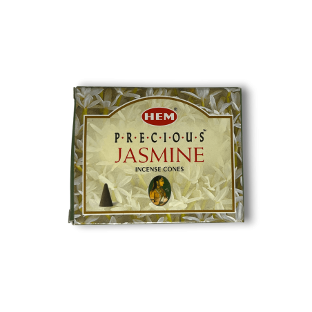 Cônes d’Encens Jasmin HEM - Cônes d’Encens Jasmin Précieux - 1 boîte de 10 cônes