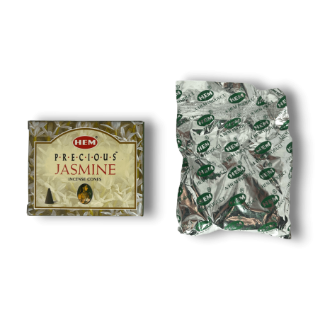 HEM Jaśminowe kadzidełka - Kadzidełka Precious Jasmine - 1 pudełko po 10 szyszek