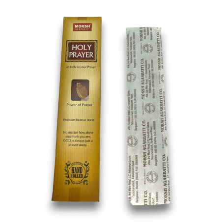 聖なる祈りのお香MOKSH AGARBATTI聖なる祈り - 15gr の 1 パッケージ。