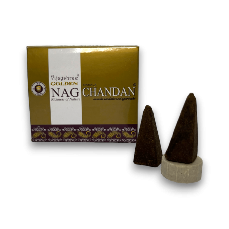 Conos de Incienso Chandan GOLDEN NAG - Cajita de 10 conos
