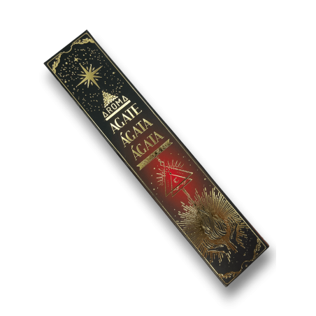 Agaat Wierook AROMA Smudge Crystal Incense Kit - Wierookstokjes met mineralen - 1 doosje van 20gr.
