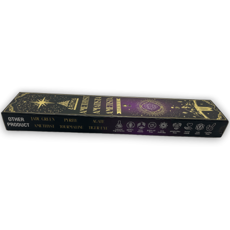 Encens Ametista AROMA Smudge Kit Encens Crystal - Barretes d'encens amb minerals - 1 capseta de 20gr.