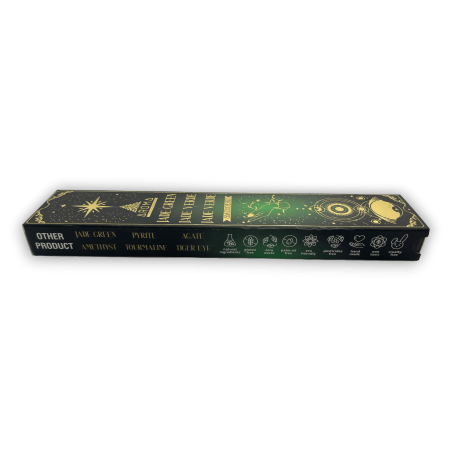 Green Jade Incense AROMA Smudge Incense Kit Crystal - Incense sticks with minerals - 1 box of 20gr.