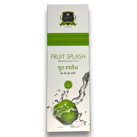 Alaukik Incenso Floral Splash - Fruit Splash - Confezione Grande 90gr - 55-65 bastoncini - Prodotto in India