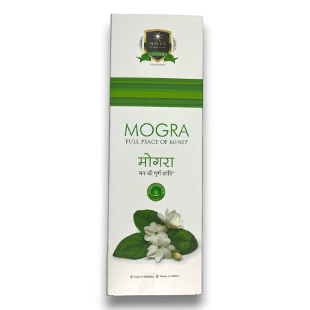 Alaukik Mogra Encens Grand Pack 90gr - 55-65 bâtonnets - Fabriqué en Inde - Jasmin d’Arabie