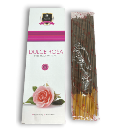 Incenso Alaukik Sweet Rose - Sweet Rose - Confezione grande 90gr - 55-65 bastoncini - Prodotto in India